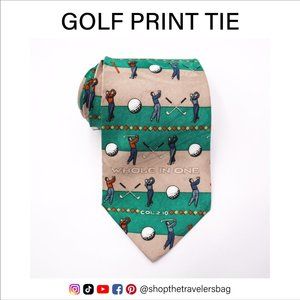 Golf Image Print Tie | Appointed Apparel